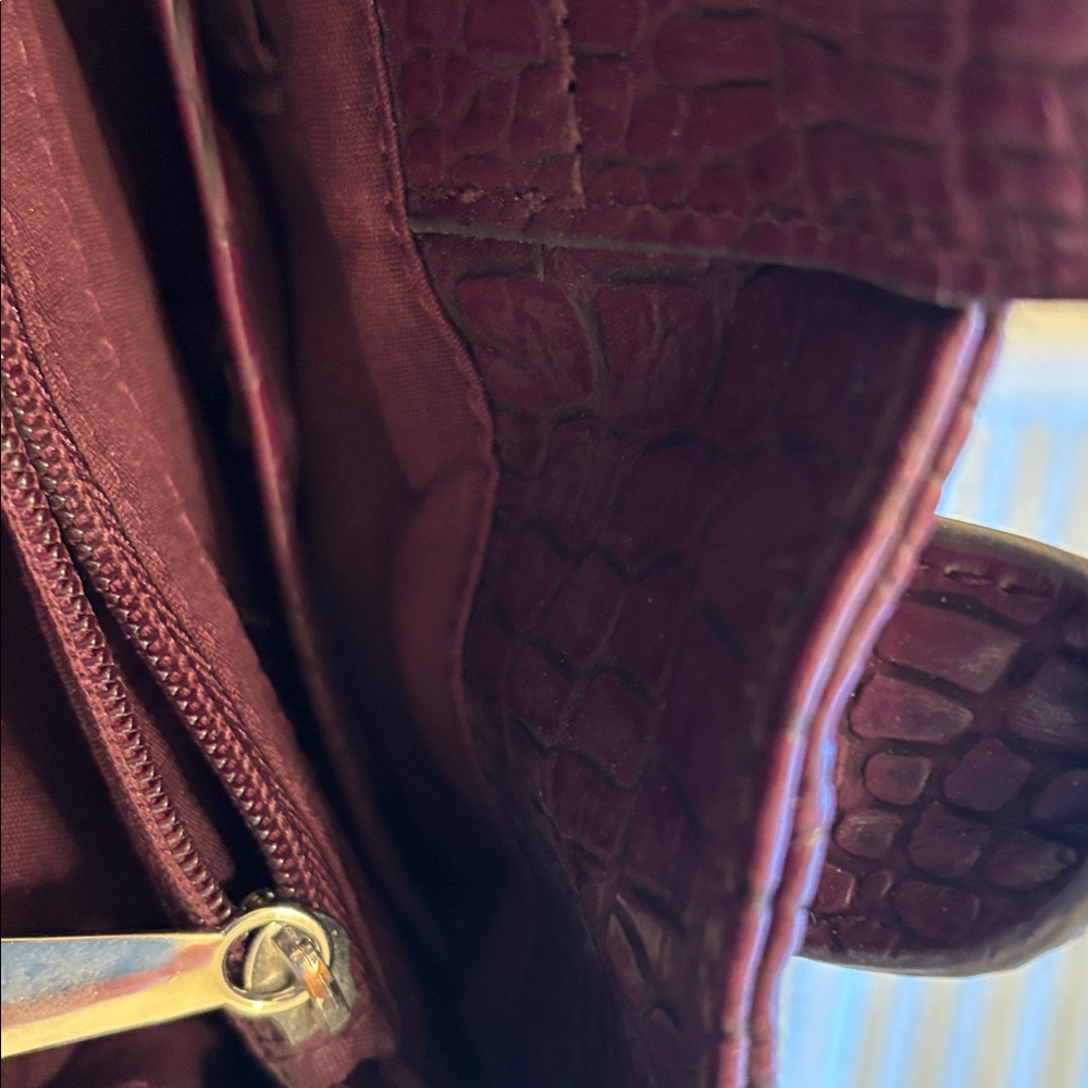 Liz Claiborne Dark Purple Crocodile-Embossed Tote - Picture 3 of 3
